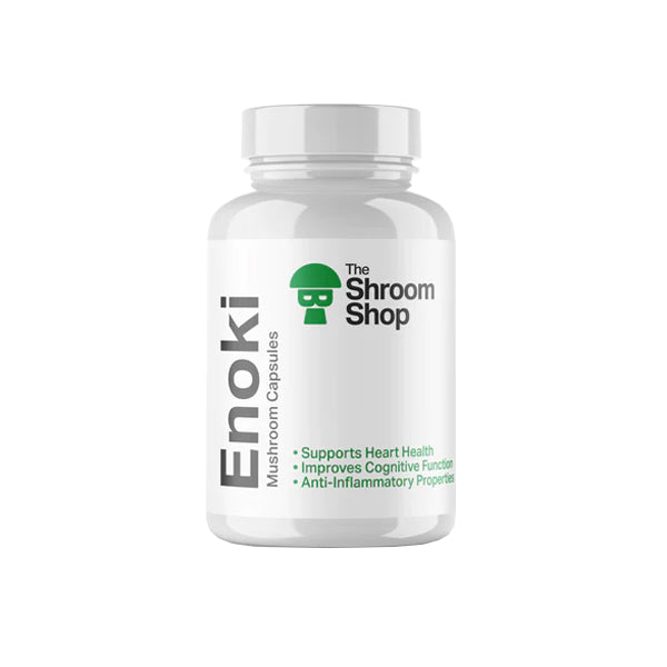 The Shroom Shop Enoki Mushroom 45000mg Capsules - 90 Caps - Shop Now At The CBD Hut 