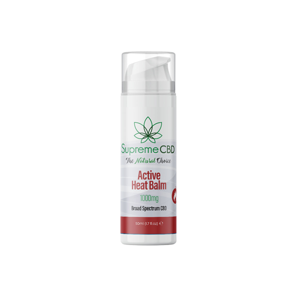 Supreme CBD 1000mg Board Spectrum CBD Active Heat Balm - 50ml - Shop Now At The CBD Hut 