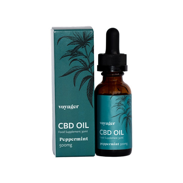 Voyager 500mg CBD Peppermint Oil - 30ml - Shop Now At The CBD Hut 