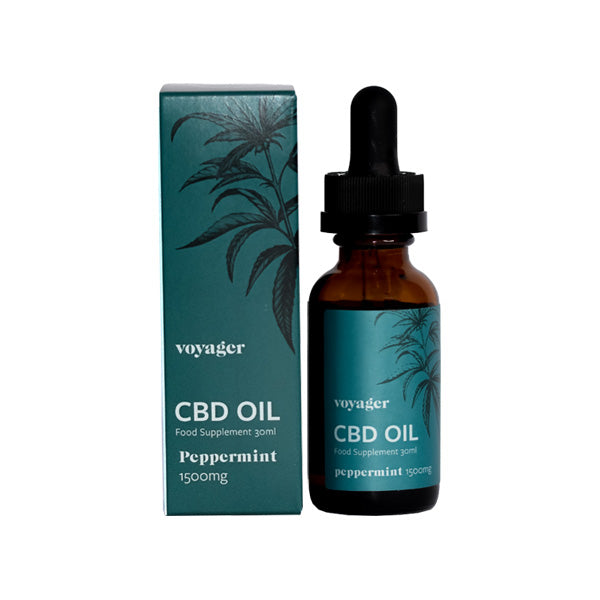 Voyager 1500mg CBD Peppermint Oil - 30ml - Shop Now At The CBD Hut 