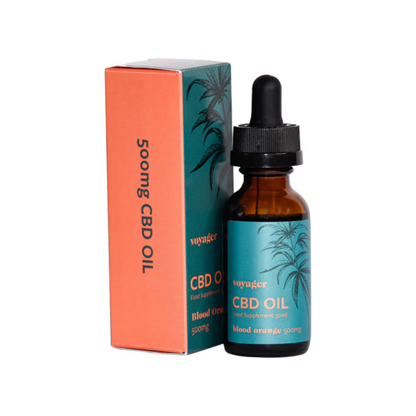 Voyager 500mg CBD Blood Orange Oil - 30ml - Shop Now At The CBD Hut 