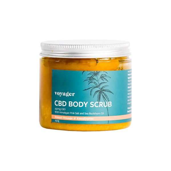 Voyager 250mg CBD Sweet Orange & Eucalyptus Body Scrub - 250g - Shop Now At The CBD Hut 