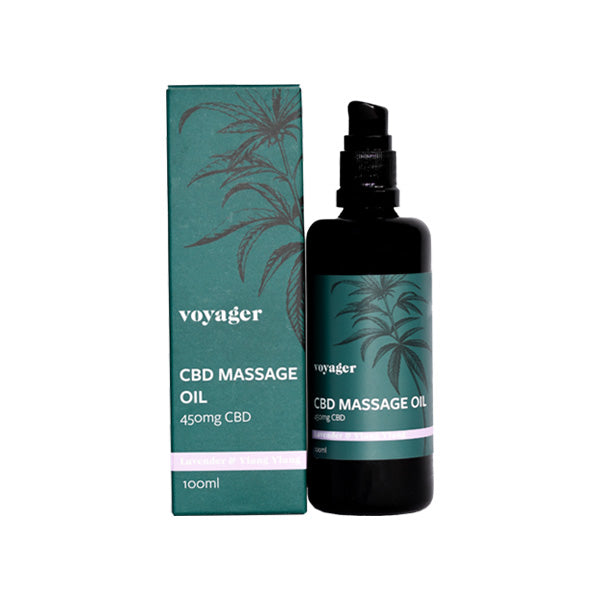 Voyager 450mg CBD Lavender & Ylang Ylang Massage Oil - 100ml - Shop Now At The CBD Hut 