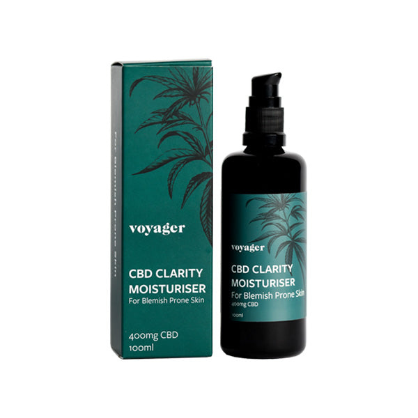 Voyager 400mg CBD Clarity Moisturiser - 100ml - Shop Now At The CBD Hut 