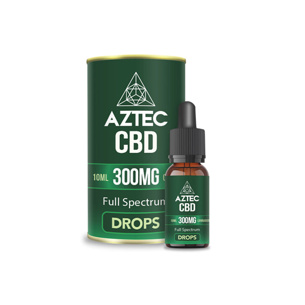 Aztec CBD Full Spectrum Hemp Oil 300mg CBD - 10ml - Shop Now At The CBD Hut 