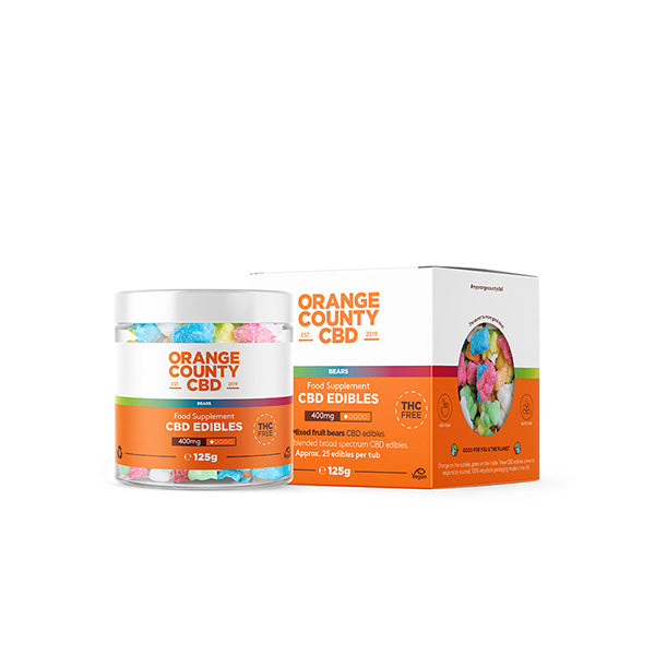 Orange County 400mg CBD Gummy Bears - Small Pack - Shop Now At The CBD Hut 