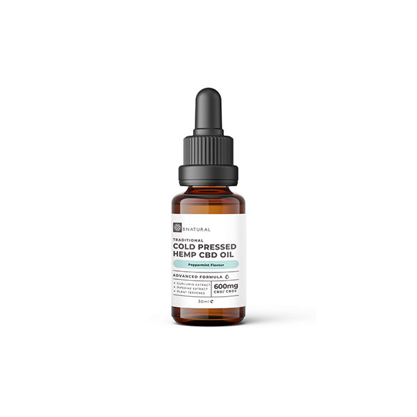 Bnatural Raw Cold Press 600mg CBD Hemp Oil - Peppermint - The CBD Hut