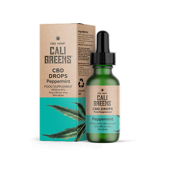 Cali Greens 3000mg CBD Oral Drops - 30ml - Shop Now At The CBD Hut 