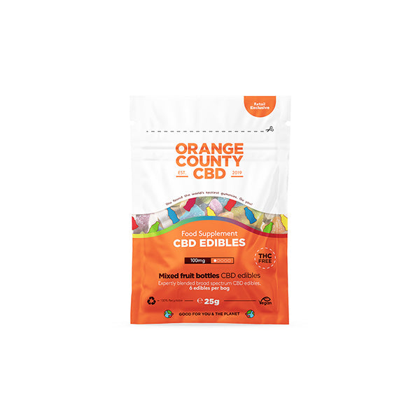 Orange County CBD 100mg CBD Gummy Fruit Bottles - Mini Grab Bag - Shop Now At The CBD Hut 