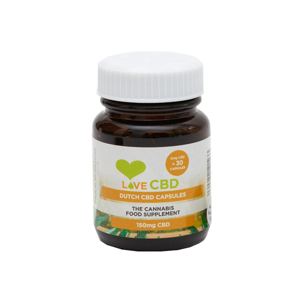 Love CBD 150mg Dutch CBD Capsules - 30 Caps - Shop Now At The CBD Hut 