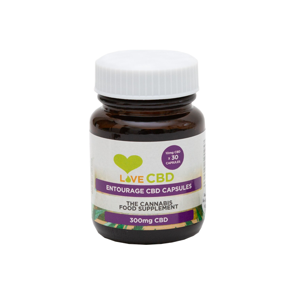 Love CBD 300mg Entourage CBD Capsules - 30 Caps - Shop Now At The CBD Hut 