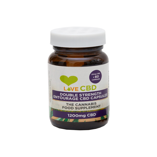 Love CBD 1200mg Double Strength Entourage CBD Capsules - 60 Caps - Shop Now At The CBD Hut 