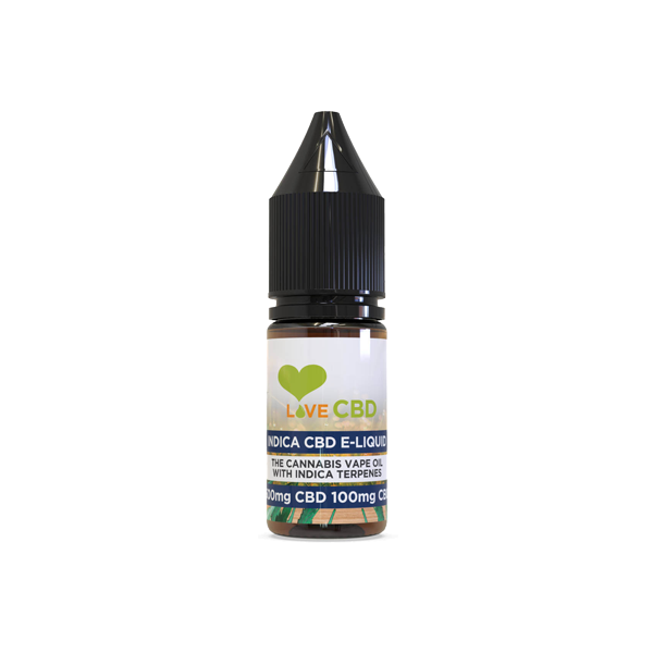 Love CBD 600mg Indica CBD + CBG E-liquid - 10ml (65PG/35VG) - Shop Now At The CBD Hut 