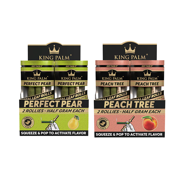 20 King Palm 0.5g Flavoured Wrap Rollies - Display Pack - The CBD Hut