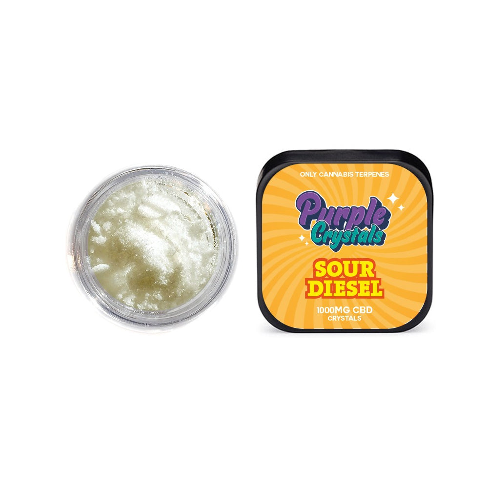 Purple Crystals by Purple Dank 1000mg CBD Crystals - Sour Diesel (BUY 1 GET 1 FREE) - Shop Now At The CBD Hut 