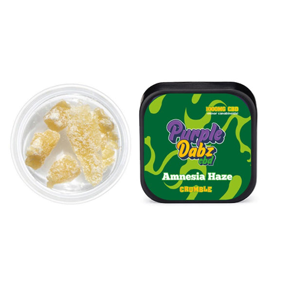 Purple Dabz by Purple Dank 1000mg CBD Crumble - Amnesia Haze (BUY 1 GET 1 FREE) - Shop Now At The CBD Hut 