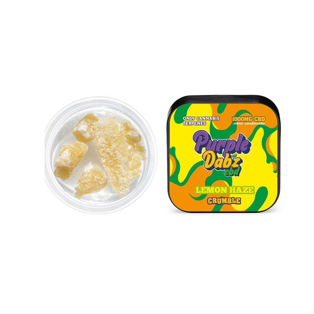 Purple Dabz by Purple Dank 1000mg CBD Crumble - Lemon Haze (BUY 1 GET 1 FREE) - Shop Now At The CBD Hut 