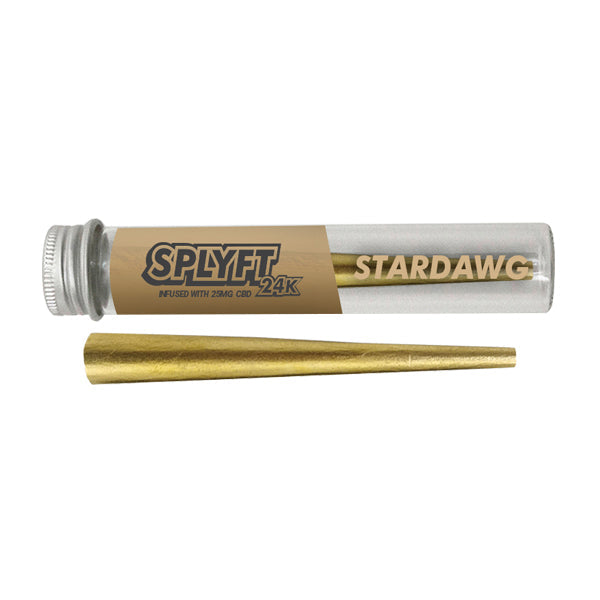 SPLYFT 24K Gold Edition 25mg CBD Infused Cones – Stardawg - Shop Now At The CBD Hut 