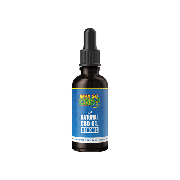 Why So CBD? 2400mg Broad-Spectrum CBD Natural Oil - 50ml - Shop Now At The CBD Hut 