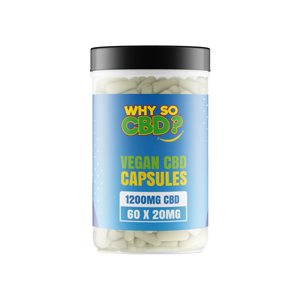 Why So CBD? 1200mg CBD Vegan Capsules - 60 Caps - Shop Now At The CBD Hut 