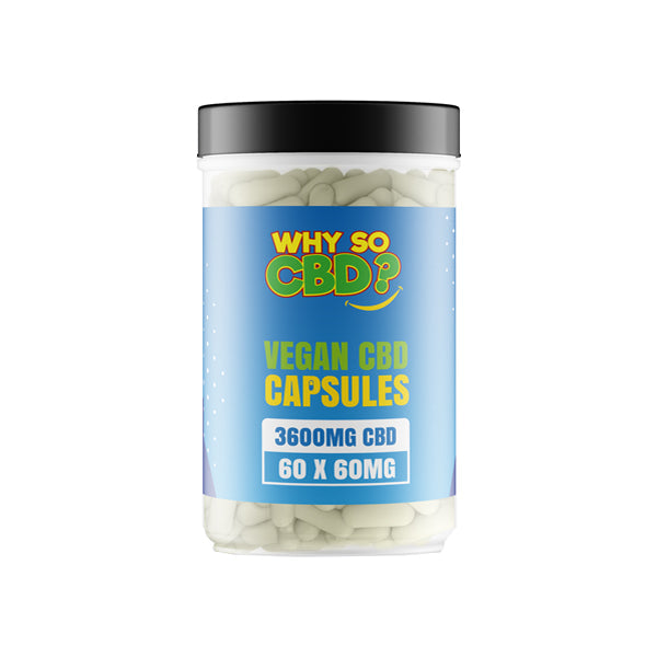 Why So CBD? 3600mg CBD Vegan Capsules - 60 Caps - Shop Now At The CBD Hut 